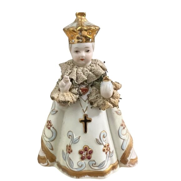 Vintage Lefton China Hand‎ Painted Infant Of Prague Porcelain Figurine - Picture 2 of 9